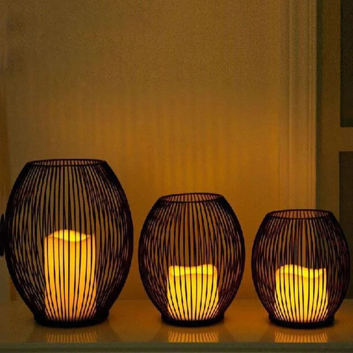 Iron Birdcage Candle Holder